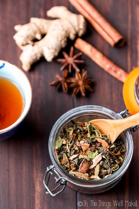 Chai Tea Blend Recipe, Chi Tea Recipe Homemade, Chai Spice Mix Recipe For Tea, Bulk Chai Tea Recipe, Chai Tea Diy, Traditional Chai Tea Recipe, Chai Tea Spices, Chai Blend Recipe, How To Make Chia Tea