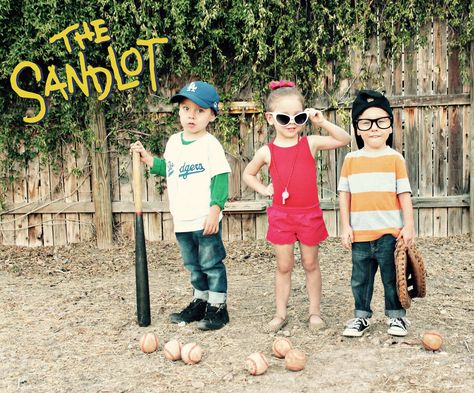 Sandlot Kids Sandlot Costumes Halloween Triplet Costumes  Sandlot costume  IG:@thetripletlife Triplet Costumes, Halloween Costumes For Brothers, Sandlot Costume, Brother Halloween Costumes, Family Themed Halloween Costumes, Sibling Halloween Costumes, Toddler Boy Halloween Costumes, Sibling Costume, Halloween Costumes Kids Boys