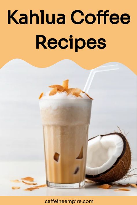 Kahlua Coffee Recipes | Caffeine Empire Kahlua And Cream, Kahlua Coffee, Frozen Coffee, Recipes Sweet, Coffee Cocktails, Iced Drinks, Frozen Treats, Coffee Recipes, Coffee Drinks