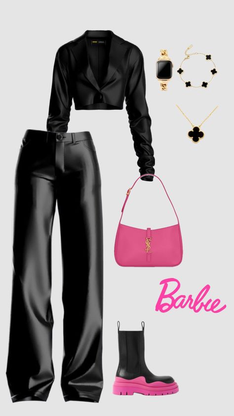 Oppenheimer Outfit, Barbie And Oppenheimer, Barbie Oppenheimer, Pin Search, Spirit Week, Pink Outfits, Barbie Clothes, Black Outfit, Fashion Inspo Outfits