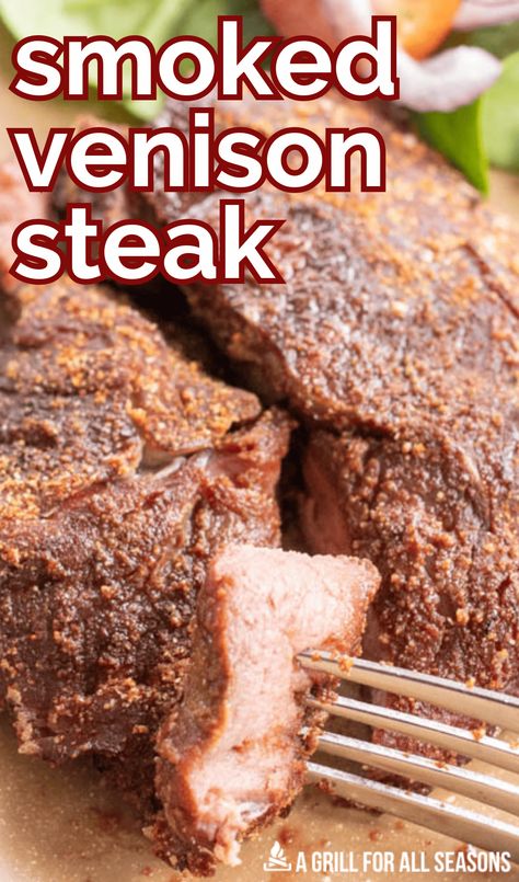 This easy-to-cook Venison Steak recipe is a good choice for anyone wanting lean meat full of flavor. Learn how to smoke venison steaks! Venison Ham Steak Recipes, Deer Steaks, Deer Steak Recipes, Venison Steak Recipes, Venison Steaks, Deer Steak, Venison Roast, Venison Steak, Ground Venison