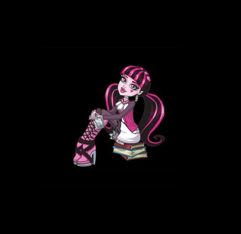 #monsterhigh #draculaura Draculaura White Background, Draculaura Black Background, Monster High Phone Icons, Draculaura Widgets, Draculaura Icon, Widget Themes, Small Icons, Phone Inspiration, Iphone Layout