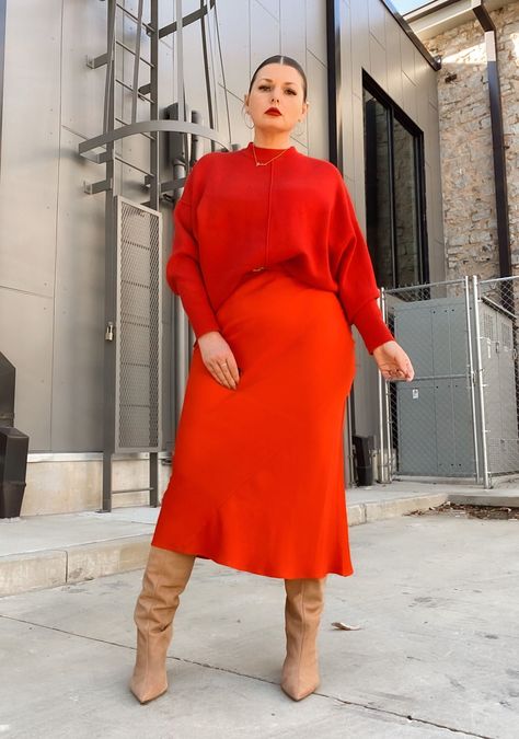 Meeting The Parents Outfit Winter, Modern Plus Size Outfits, Colorful Winter Outfits 2023, Holiday Dresses Plus Size, Holiday Plus Size Outfits, Plus Size Office Fashion, Plus Size Red Outfits, Plus Size Winter 2022, Red Plus Size Outfits