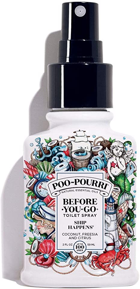 Poo-Pourri Before-You-go Toilet Spray, Ship Happens Scent, 2 Fl Oz Bottle Ship, Natural Shampoo And Conditioner, Bathroom Odor, Cruise Essentials, Toilet Spray, Popular Scents, Poo Pourri, Oranges And Lemons, Citrus Scent