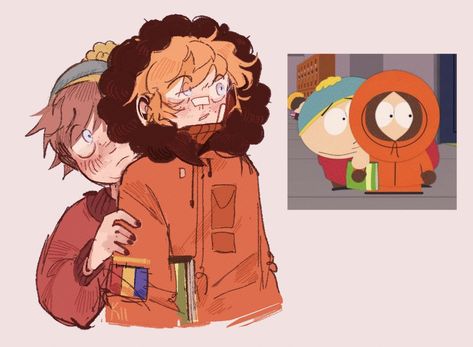 south park kenman keneric Kenny South Park, Style South Park, South Park Anime, Adorable Homes Game, South Park Funny, Eric Cartman, South Park Fanart, Park Art, Cartoon Crossovers