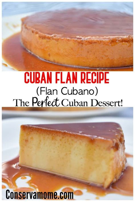 This delicious Cuban flan recipe is an amazing and easy recipe everyone will love. Easy to make and delicious to enjoy. Perfect Flan, Flan Cubano, Cuban Flan Recipe, Cuban Flan, Best Flan Recipe, Flan Recipe Easy, Cuban Desserts, Cuban Dishes, Cuban Cuisine