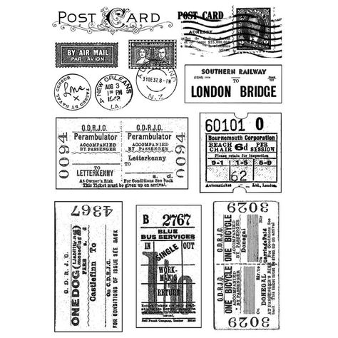 Crafty Individuals - Unmounted Rubber Stamp - 239 - Vintage Tickets & – Topflight Stamps, LLC Vintage Tickets, Crafty Individuals, Vintage Ticket, Papel Vintage, Price Of Stamps, Old Stamps, Tampons Transparents, Album Diy, Scrapbooking Photo