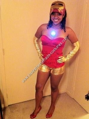 Homemade Sexy Female Iron Man Costume Idea: I got this idea after I had seen the Iron Man II movie... Iron Man Costume For Women, Female Iron Man, Iron Man Costumes, Iron Man Costume Diy, Iron Man Halloween Costume, Cheap Halloween Costumes Diy, Gingerbread Man Costumes, Mad Men Costume, Tin Man Costumes