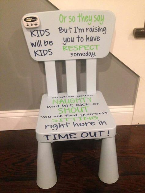 Time Out Chair, Foto Newborn, Raising Kids, Kids Playroom, Time Out, Future Kids, Future Baby, Kids Parenting, Parenting Hacks