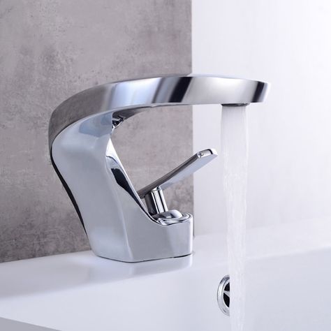 Bathroom Sink Faucets Modern, Bathroom Sink Faucets Chrome, Bathroom Basin Taps, Polished Chrome Bathroom, Brass Bathroom Faucets, Modern Basin, Console Tv, Modern Bathroom Sink, Brass Tap