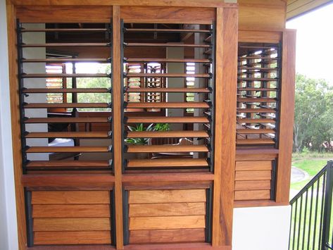 Louvered Windows Design, Wooden Louvers Windows, Louvers Windows Ideas, Rooftop Solarium, Timber Louvres, Wooden Louvres, Louvre Shutters, Louvered Windows, Louvre Window