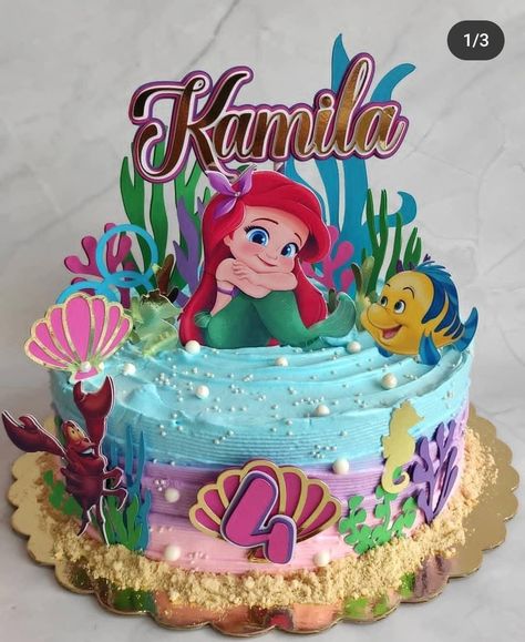 Ariel Smash Cake, Ariel Cake Ideas, Ariel Birthday Cake, Mermaid Birthday Cakes, Disney Cuties, Ariel Birthday, Little Mermaid Birthday, Mermaid Theme, Mermaid Birthday Party