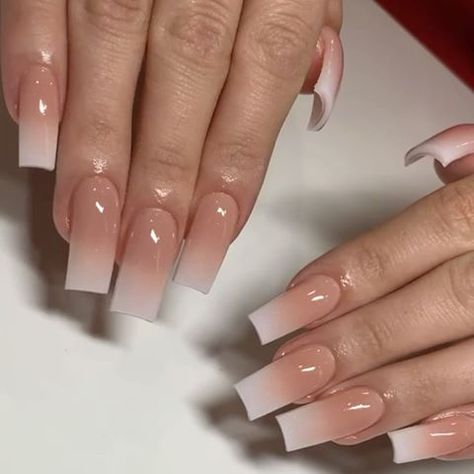 18 🧡 Dallas, Tx 🌻 (@nailzbyjacqueline) • Instagram photos and videos Square Milky White Nails, Square Ombre Acrylic Nails, Pink White Ombre Nails, Graduation Fits, Dance Nails, Special Nails, Gel Acrylic Nails, Drip Nails, Short Square Acrylic Nails