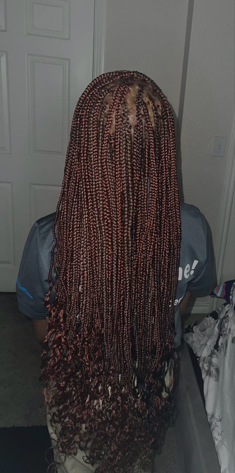 Small Knotless Braids With Curly Ends, Knotless Braids Curly Ends, Waist Length Knotless Braids, Braids Curly Ends, Knotless Braids With Curly Ends, Small Knotless Braids, Braids With Curly Ends, Small Knotless, Knotless Braids