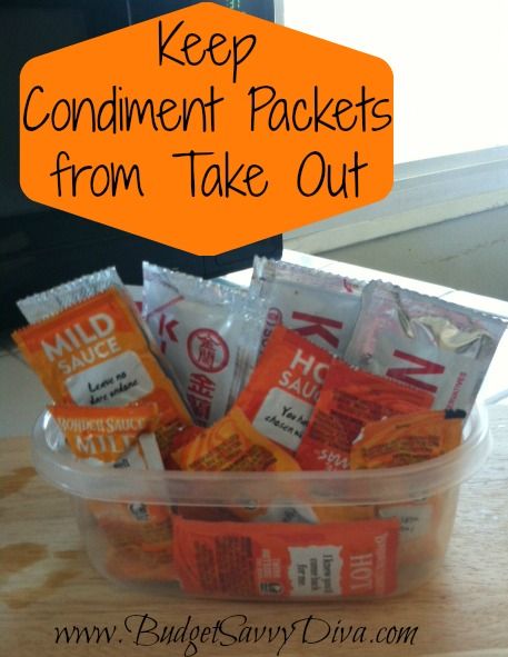 Save Condiment Packets from Take Out Condiment Packet Organization, Stock Pile, Unique Snacks, Organizational Tips, Fabric Softener Sheets, Baby On A Budget, Frugal Lifestyle, Helpful Things, Home Health Remedies