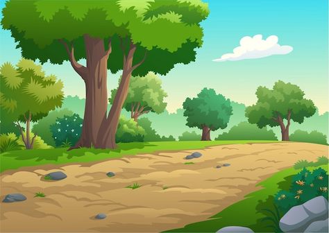 Gacha Wallpaper, 2d Background, Jungle Cartoon, Jungle Images, Forest Cartoon, Idle Game, Vector Landscape, Photoshop Backgrounds Backdrops, Cartoon Trees