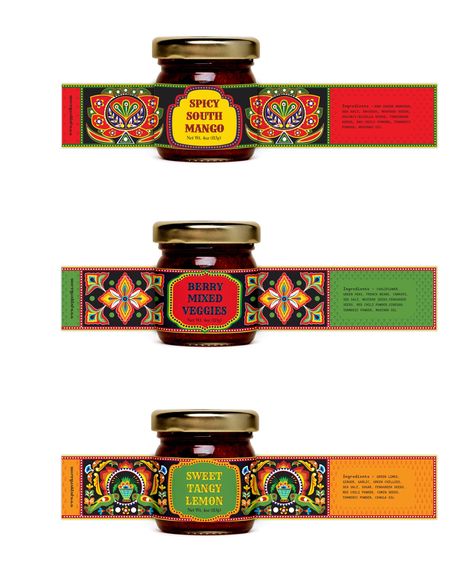 Pepperika Indian Pickles Packaging Design Pickle Brands, Indian Pickles, Indian Milk, Typeface Poster, Spices Packaging, Packaging Template Design, Packaging Design Trends, Food Branding, Branding Design Packaging