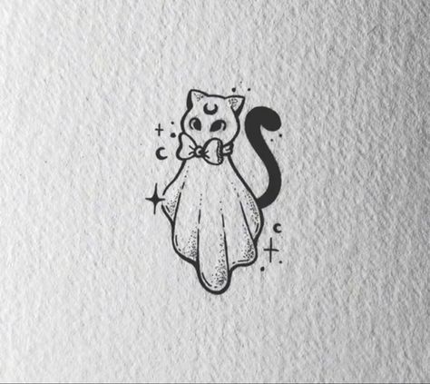 Cute Spooky Tattoos, Simplistic Drawings, Spooky Tattoos, Cute Tiny Tattoos, Halloween Tattoos, Mini Drawings, Simplistic Tattoos, Tattoo Design Drawings, Tattoo Stencils