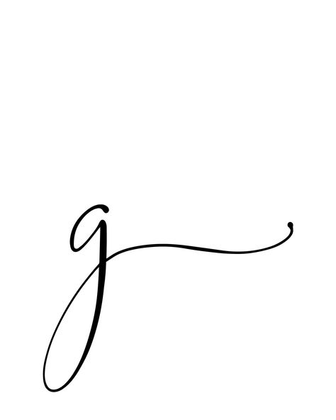 Downloadable lowercase script letter G digital printable art. Perfect for scrapbooking, card making, and other paper crafts. #printableletterG #scriptletterG#Letter_G_Tattoo_Fonts #Lowercase_G_Tattoo #G_Tatoos_Letter #G_Calligraphy_Letter Fonts Lowercase, G Cursive, Calligraphy G, Cursive G, Letter G Tattoo, G Calligraphy, Tattoo Font Styles, Small Words Tattoo, Tattoo Font For Men