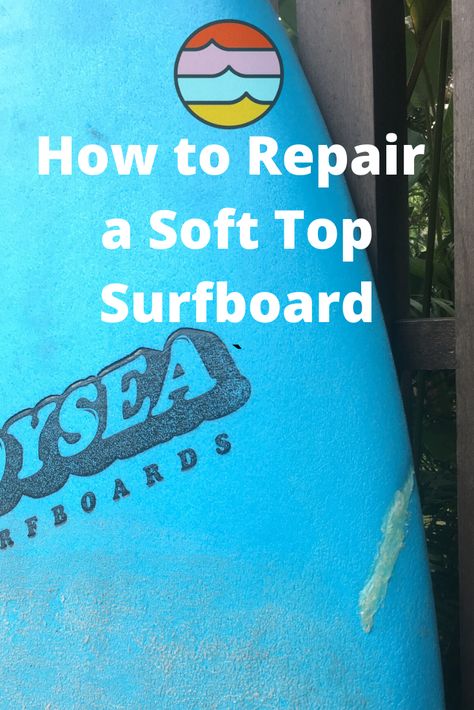 Repairing a foamie surfboard is a little different to your standard board - check out our guide and do it the right way! #soft top surfboard #foamie Foam Surfboard, Surfboard Repair, Learn To Surf, Repair Guide, Surf Trip, Adhesive Glue, Wooden Boats, Foam Core, Soft Tops