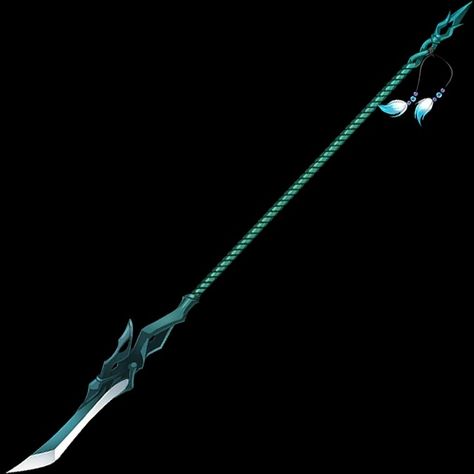 Anime Spear Concept Design, Fantasy Spears Design, Anime Spear Design, Polearm Designs Art, Polearms Design, Cool Spears Design, Spears Design Art, Spear Fantasy Art, Fantasy Polearm