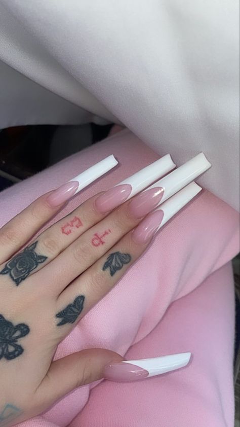 Nude Baddie Nails, Long Square Nails, Baddie Nails, Nails Tips, Glow Nails, Classy Acrylic Nails, Really Cute Nails, A Best Friend, Long Square Acrylic Nails