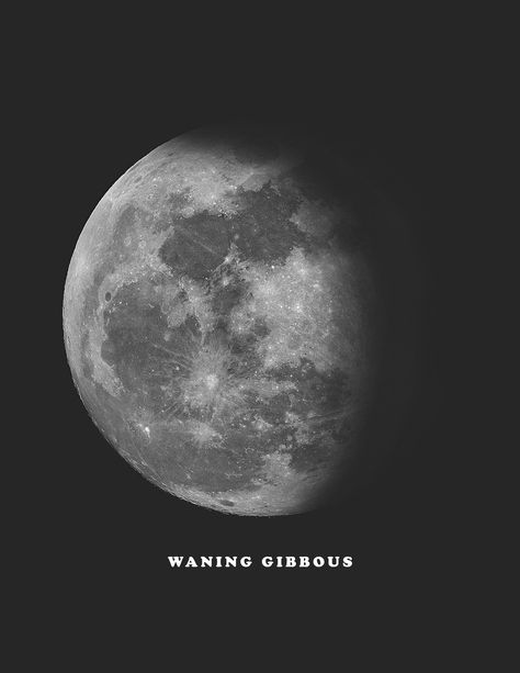 Waxing Gibbous Moon Wallpaper, Waning Crescent Moon Tattoo, Waning Gibbous Moon, Waning Crescent Moon, Gibbous Moon, Waning Crescent, Moon Phases Tattoo, Night Sky Moon, Cheap Wall Art