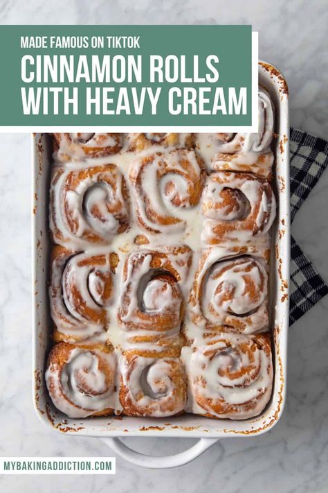 Tiktok Cinnamon Rolls, Cinnamon Rolls With Heavy Cream, Rhodes Cinnamon Rolls, Xmas Brunch, Make Cinnamon Rolls, Pumpkin French Toast Casserole, Holiday Pie, Banana Coffee Cakes, Pillsbury Cinnamon Rolls