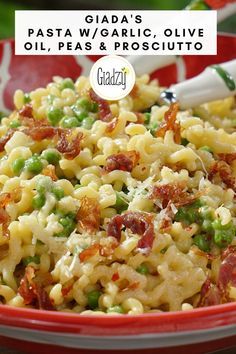 Giada Pasta, Peas And Prosciutto, Pasta With Olives, Prosciutto Pasta, Giada Recipes, Salad Kale, Resep Pasta, Aglio E Olio, Resep Salad