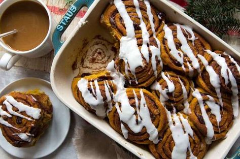 Cinnamon-Swirl Pumpkin Rolls | King Arthur Baking: Pumpkin-flavored cinnamon swirl rolls King Arthur Recipes, King Arthur Flour Recipes, Pumpkin Rolls, Pumpkin Rolls Recipe, King Arthur Baking, Leftover Pumpkin, Pumpkin Cinnamon Rolls, King Food, Pumpkin Roll