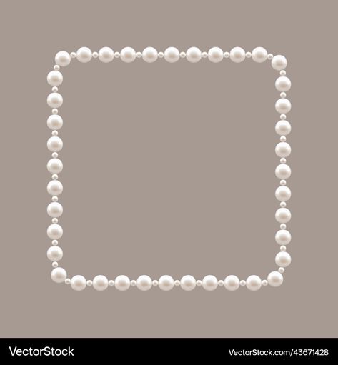 Photo Frame For Wedding, Pearl Frame, Realistic Fashion, Square Photo, Elegant Frame, Square Photos, Decorative Design, Celebrity Weddings, Photo Frame