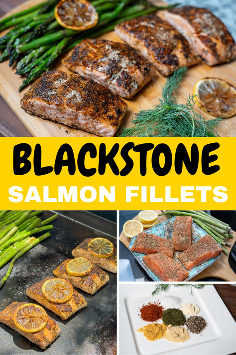 Grilling salmon on the Blackstone griddle is a game-changer for easy, delicious dinners. With our simple tips, you'll enjoy perfectly cooked salmon every time, making it a must-try in your griddle recipes collection. Save this pin for next time you need a healthy dinner idea. Salmon Recipes On Blackstone Griddle, Blackstone Fish Recipe, Salmon On Blackstone Griddle, Blackstone Salmon Recipes, Salmon On The Blackstone, Grilling Salmon, Salmon Fillet Recipes, Cooked Salmon, Blackstone Recipes