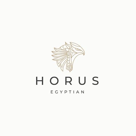 Egyptian Logo Design, Egyptian Logo, Horus Egyptian God, Freelancer Logo, Anubis And Horus, God Illustration, God Logo, Night Landscape Photography, Logo Outline