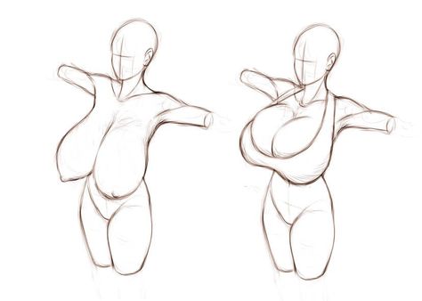 Body Type Drawing, Drawing Female Body, Body Drawing Tutorial, Manga Drawing Tutorials, Art Help, Human Figure Drawing, Anatomy Drawing, Figure Drawing Reference, Anime Drawings Tutorials