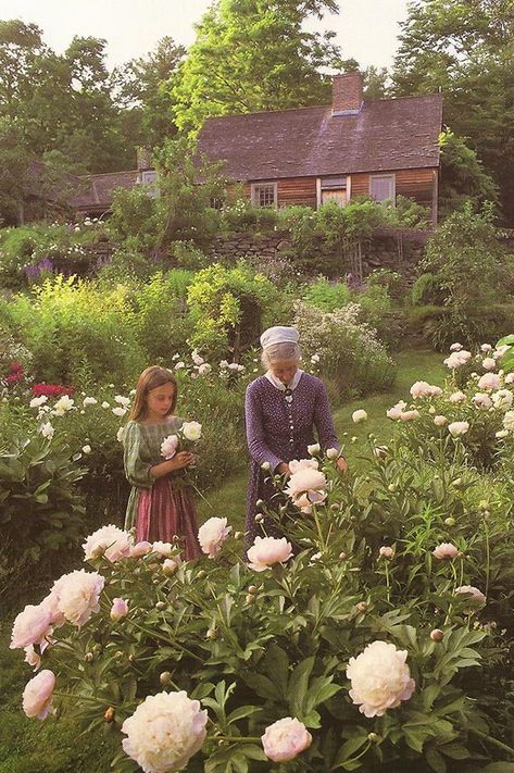 England Farmhouse, Tasha Tudor, Garden Goals, New England Farmhouse, Miss Moss, Grandmas Garden, Grandma Core, Grandmas House, Cottagecore Aesthetic