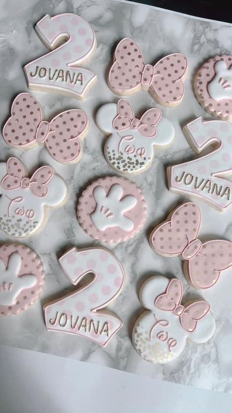 Oh Twodles Birthday Girl Cookies, Oh Twodles Cookies, Minnie Mouse Cookies Decorated, Minnie Mouse Birthday Cookies, Toddler Birthday Party Themes, Minnie Mouse Cookies, Twodles Birthday, Minnie Mouse Birthday Party Decorations, Minnie Mouse Birthday Cakes