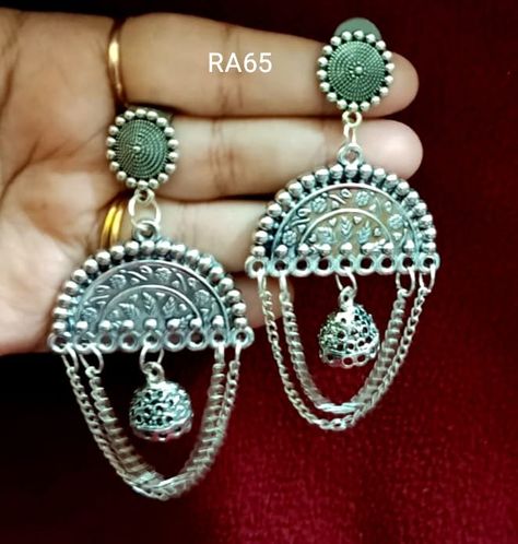 Oxidised Jewellery Handmade, Navratri 2024, Antic Jewellery, Diy Earrings Materials, Diy Crafts Earrings, Flower Jewelry Designs, Diy Fabric Jewellery, Fabric Jewellery, Handmade Clay Jewelry