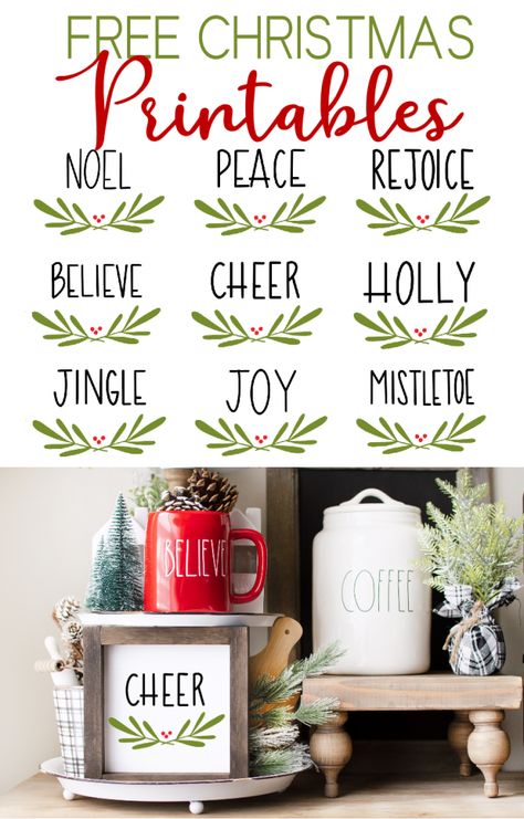 Free Printable Christmas Signs, Winter Printables, Hand Lettered Christmas, Cricut Christmas Ideas, Holiday Words, Christmas Vinyl, Christmas Fonts, Traditional Frames, Christmas Words