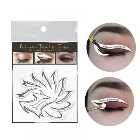 Quick Make-Up Stencils,Makeup Tool Eye Shadow Template Tool stickers Card Makeup Tool Makeup Tool Kits Eye Makeup Template Sticker Beauty Sticker - Walmart.com Eye Makeup Template, Eyeliner Tape, Makeup Template, Template Sticker, Eyeshadow Guide, Quick Eye Makeup, Eyeliner Guide, Eye Makeup Stencil, Eye Stencil