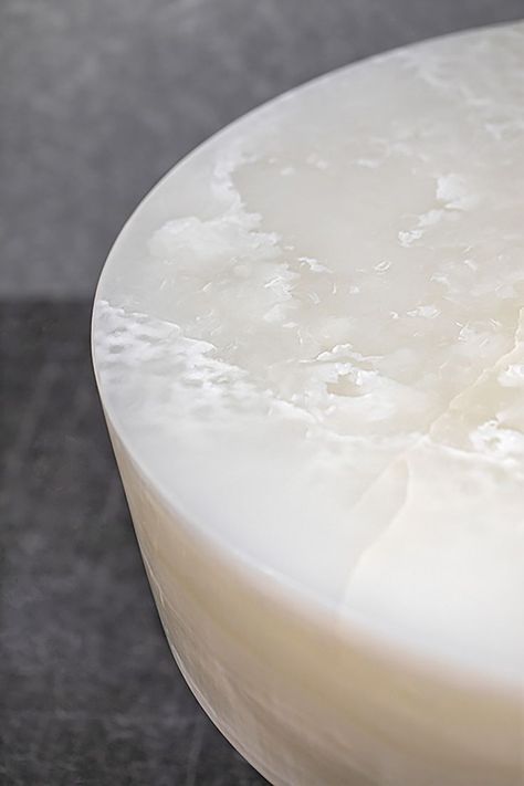 New Constantin side table in white onyx design by Joris Poggioli