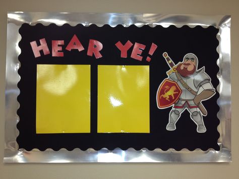 Castle theme bulletin board ... nice poster idea for the book fair Medieval Bulletin Board Ideas, Castle Theme Classroom, Castle Classroom, Castles Topic, Castle Crafts, Classroom Wishlist, Scholastic Book Fair, College Bulletin Boards, Bulletin Boards Theme