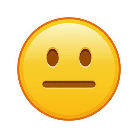 Neutral facial expression Large size of yellow emoji smile Neutral Expression, Emoji Smile, Yellow Emoji, Facial Expression, Facial Expressions, Large Size, Vector Art, Facial, Clip Art