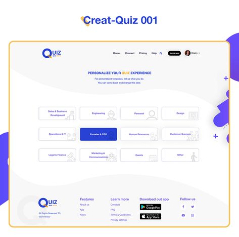 Quiz Engine Website UI/UX on Behance Website Questionnaire Design, Website Design Questionnaire, Quiz Website Design, Quiz Ui Design, Quiz Website, Long Balayage, Questionnaire Design, User Testing Ux Design, Balayage Hairstyles