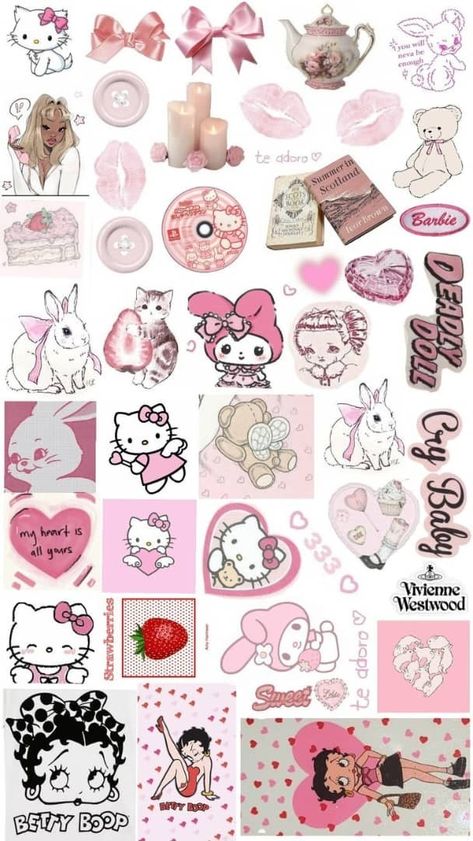 Coquette Pics, Sanrio Coquette, Wallpaper Coquette, Y2k Stickers, Cute Sanrio, Images Hello Kitty, Coquette Fashion, Scrapbook Printing, Iphone Case Stickers