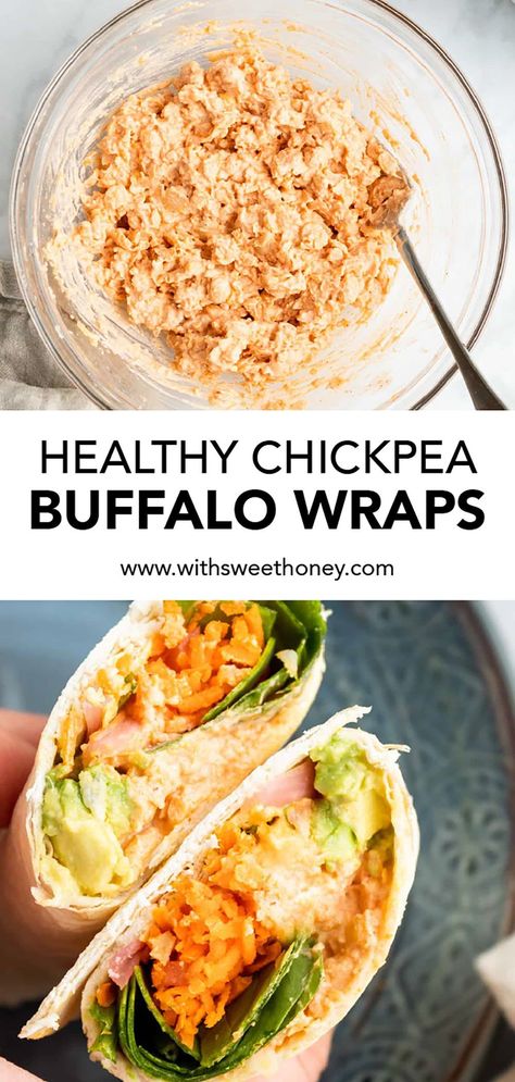 Quinoa Wrap Recipes, Healthy Lunch Wraps, Vegetarian Wraps, Buffalo Chickpea, Gluten Free Sandwiches, Gluten Free Wraps, Vegan Wraps, Healthy Wraps, Veggie Wraps