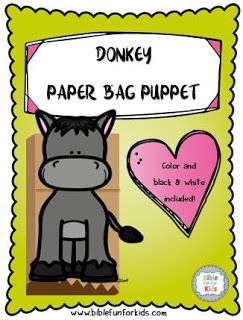 Donkey paper bag puppet freebie #Biblefun Donkey Puppet Craft, Wonkey Donkey Craft, Donkey Paper Bag Puppet, Balaam's Donkey Craft, Donkey Puppet, Donkey Puppet Paper Bag, Jesus Rides A Donkey Craft, Balaams Donkey Lesson, Talking Donkey Bible Lesson