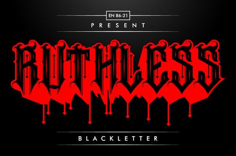 Ruthless Tattoo, Tattoo Lettering Design, Design Letters, Tattoo Lettering Fonts, Graffiti Alphabet, Typeface Font, Script Type, Band Logos, Font Design