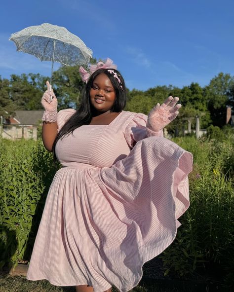 Happy National Pink Day! 🎀🩷🌸 This dress is currently on sale for under 100! Soft Girl Aesthetic Outfit Plus Size, Aesthetic Outfits Plus Size, Pink Ladies Outfit, Soft Girl Aesthetic Outfit, National Pink Day, Plus Size Baddie, Ivy City Co, Plus Size Baddie Outfits, Plus Size Pink