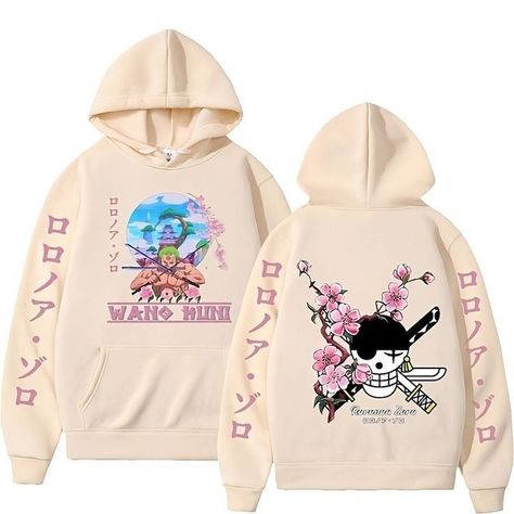 One Piece Clothes Anime, One Piece Hoodie, Printed Hoodie Men, Zoro Roronoa, One Piece Shirt, Kids Christmas Sweaters, Anime Sweatshirt, Skateboard Design, Zoro One Piece