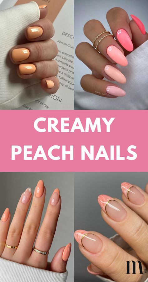 Ever wondered how to jazz up your nails? These creamy peach designs are what your nails have been craving. From glitter to light, airy hues perfect for any nail type and shape, these ideas are timeless. Perfect for those who adore short nails or any nail shape, really. Pastel lovers, this one's for you. Check out over 30+ best nail design ideas in this article and save your favorites to your nail design board on Pinterest! Summer Nails Light, Peach And Cream Nails, Pastel Peach Nails, Light Peach Nails With Designs, Oval Peach Nails, Summer Nails Glitter, Pale Peach Nails, Peach Nail Designs Almond Shape, Peach Nail Color Gel